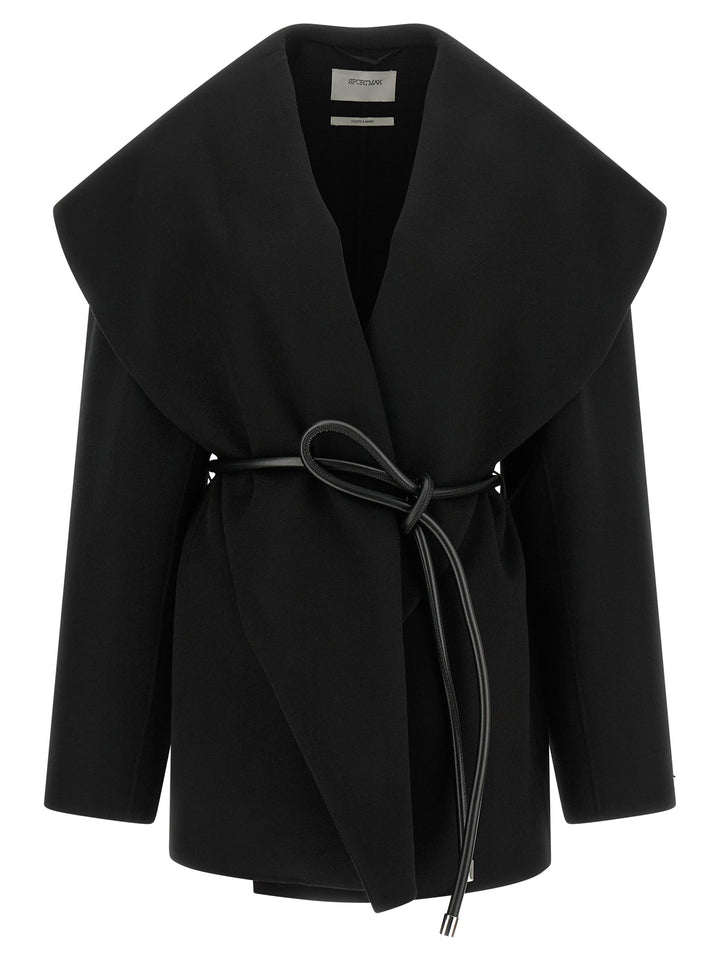 Sportmax Black Wool Coat