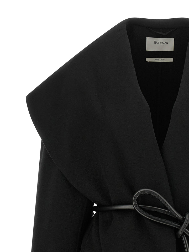 Sportmax Black Wool Coat