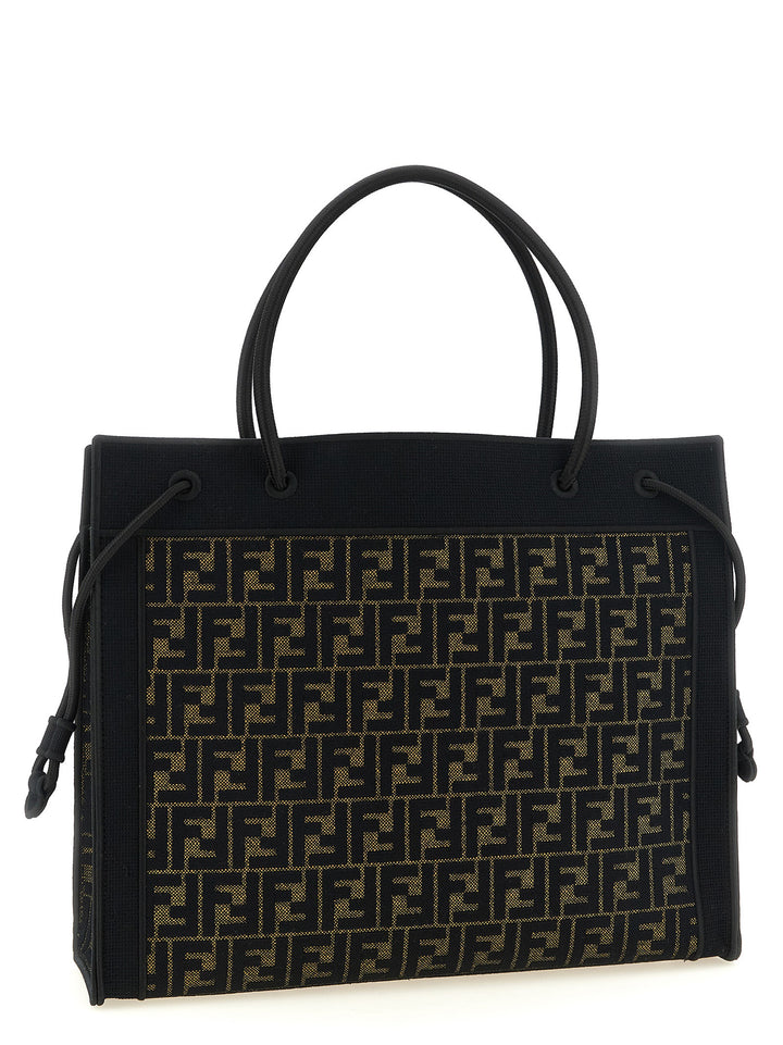 Fendi Brown Cotton Tote Bag