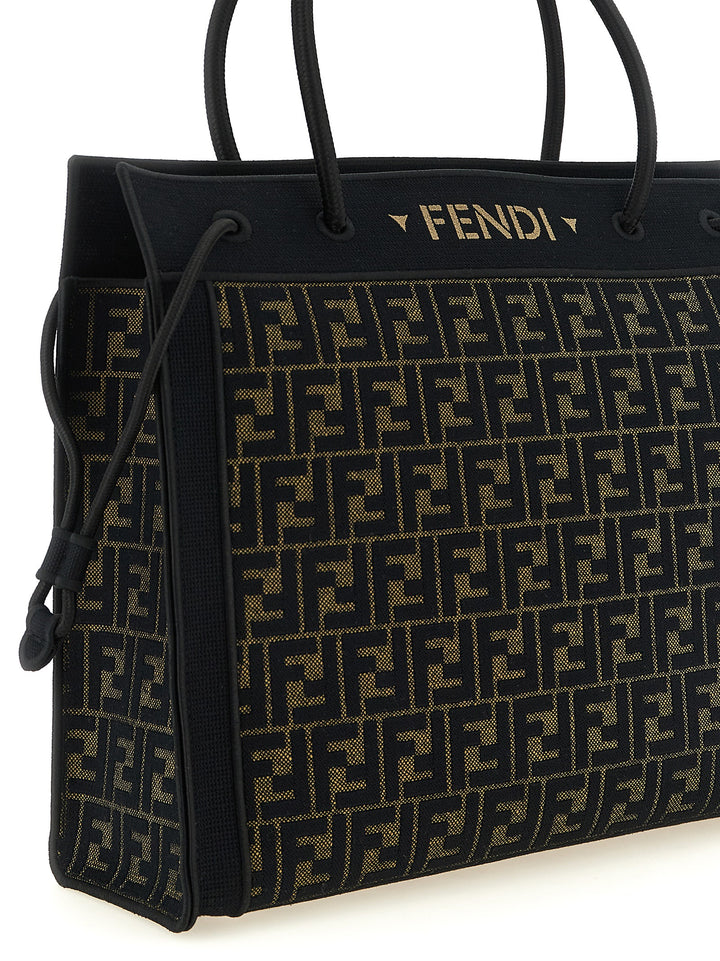 Fendi Brown Cotton Tote Bag
