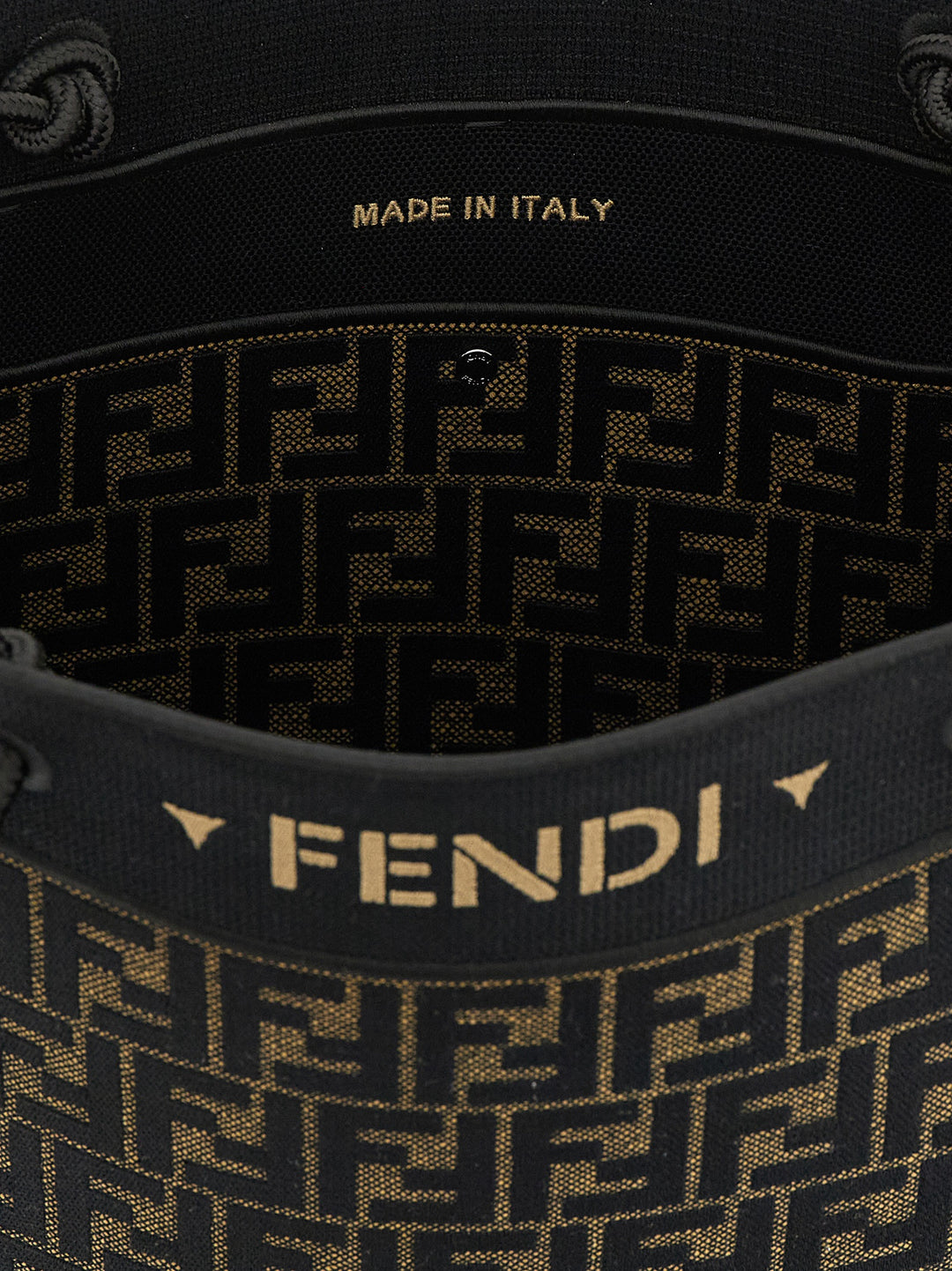 Fendi Brown Cotton Tote Bag