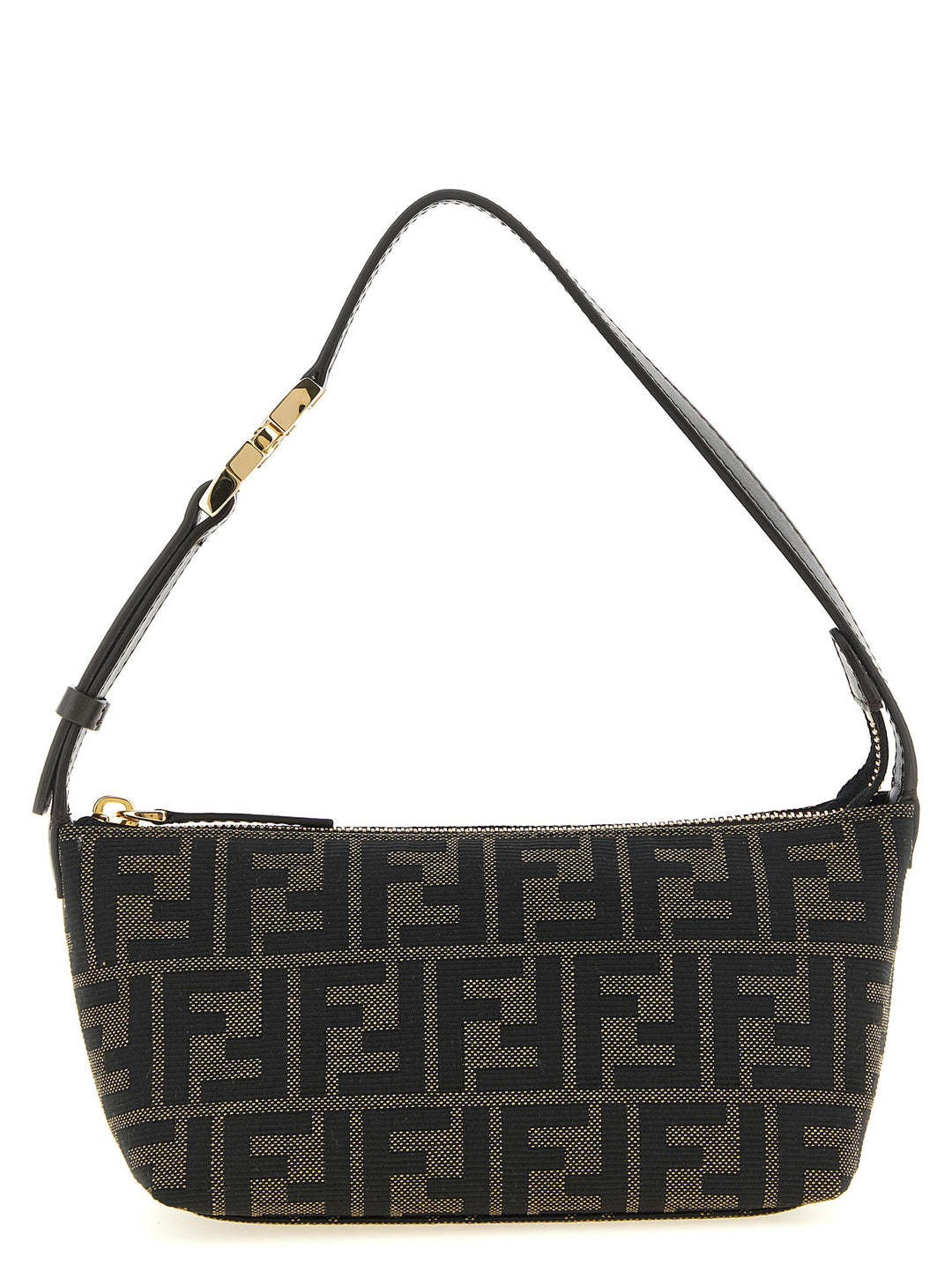 Fendi Brown Polyester Clutch Bag