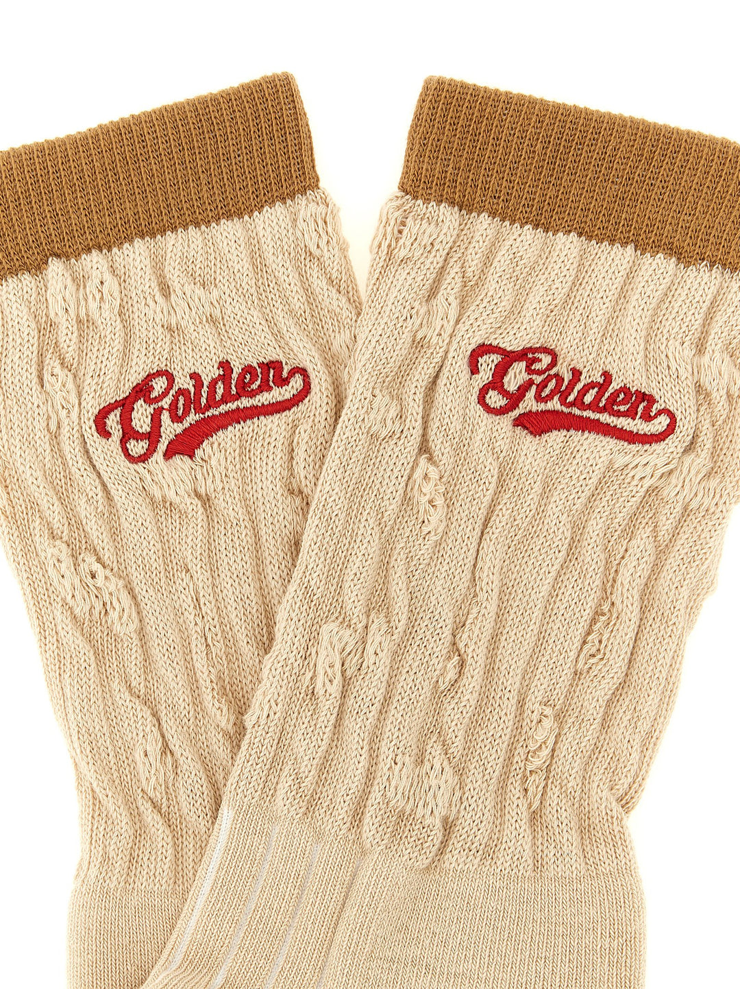 Golden Goose Beige Cotton Socks