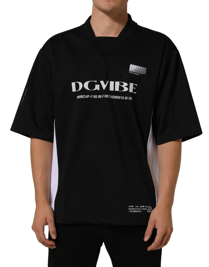 Dolce &amp; Gabbana Black Polyester DGVIB3 Oversized Jersey T-shirt
