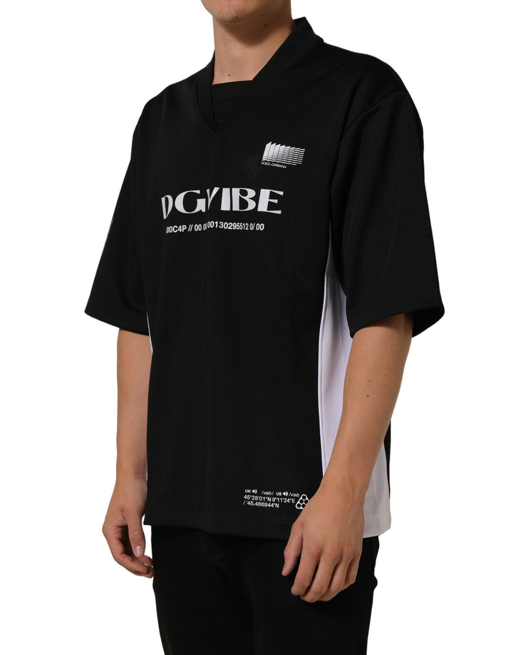 Dolce &amp; Gabbana Black Polyester DGVIB3 Oversized Jersey T-shirt