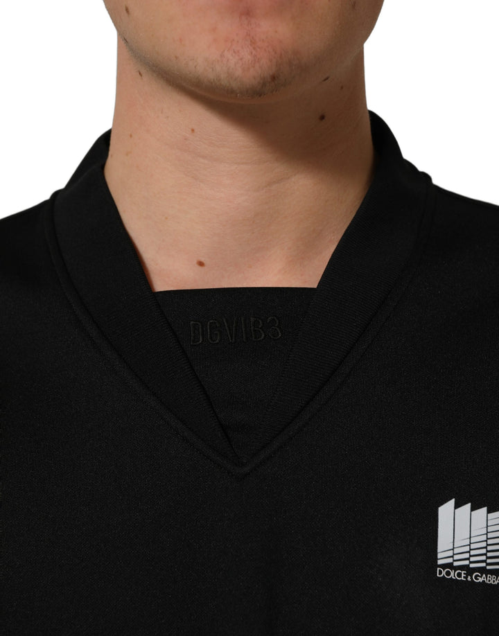 Dolce &amp; Gabbana Black Polyester DGVIB3 Oversized Jersey T-shirt