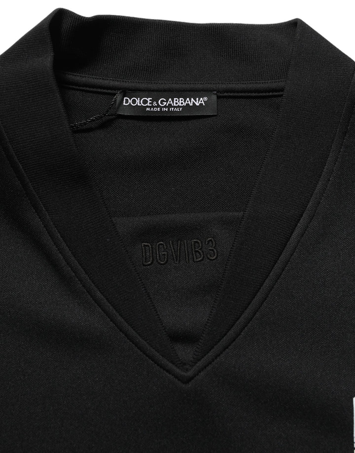 Dolce &amp; Gabbana Black Polyester DGVIB3 Oversized Jersey T-shirt