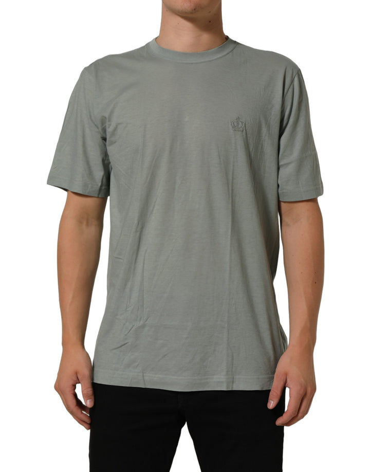 Dolce &amp; Gabbana Green Cotton Short Sleeve Crew Neck T-shirt