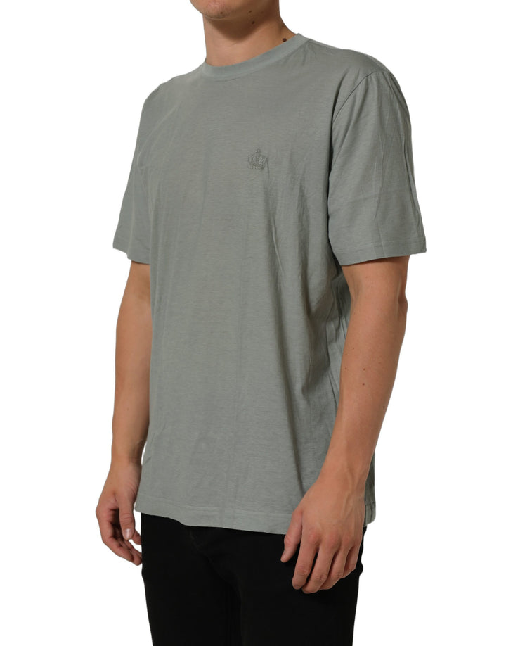 Dolce &amp; Gabbana Green Cotton Short Sleeve Crew Neck T-shirt