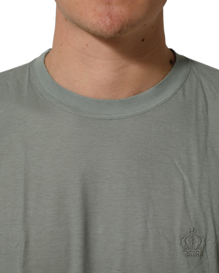 Dolce &amp; Gabbana Green Cotton Short Sleeve Crew Neck T-shirt