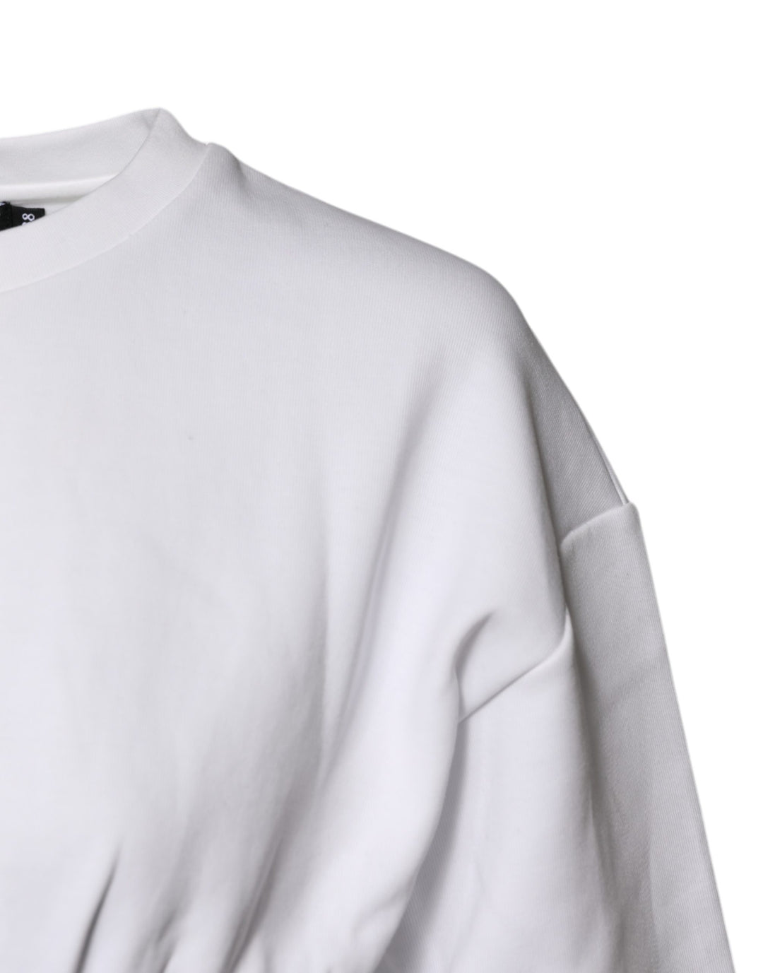 Dolce &amp; Gabbana White Cotton Blend Corset Style Blouse Top