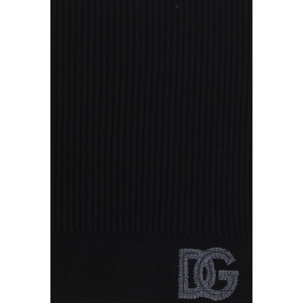 Dolce &amp; Gabbana Black Wool Oves Aries Scarf