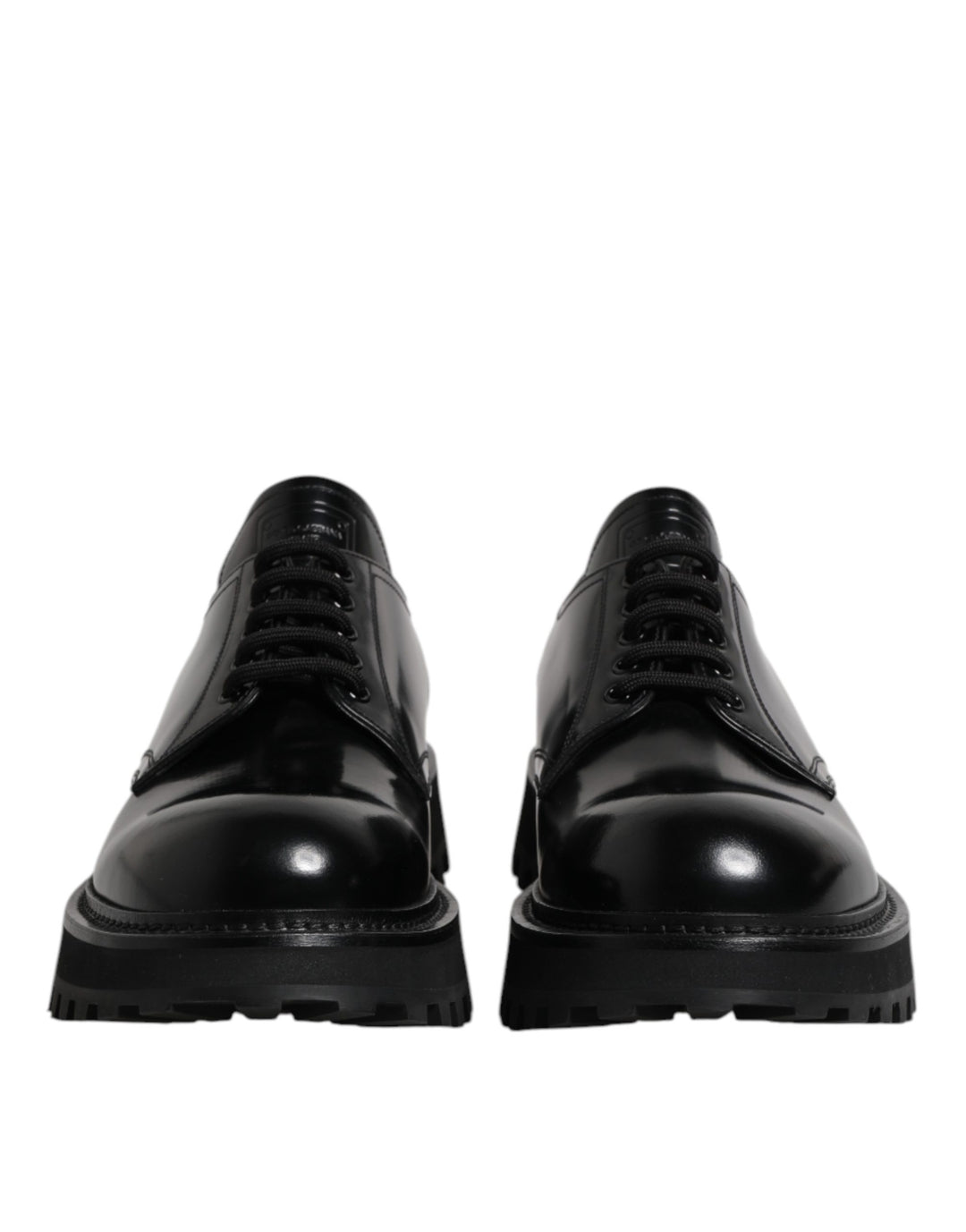 Dolce &amp; Gabbana Black Calf Leather Hi-Trekking Derby Shoes