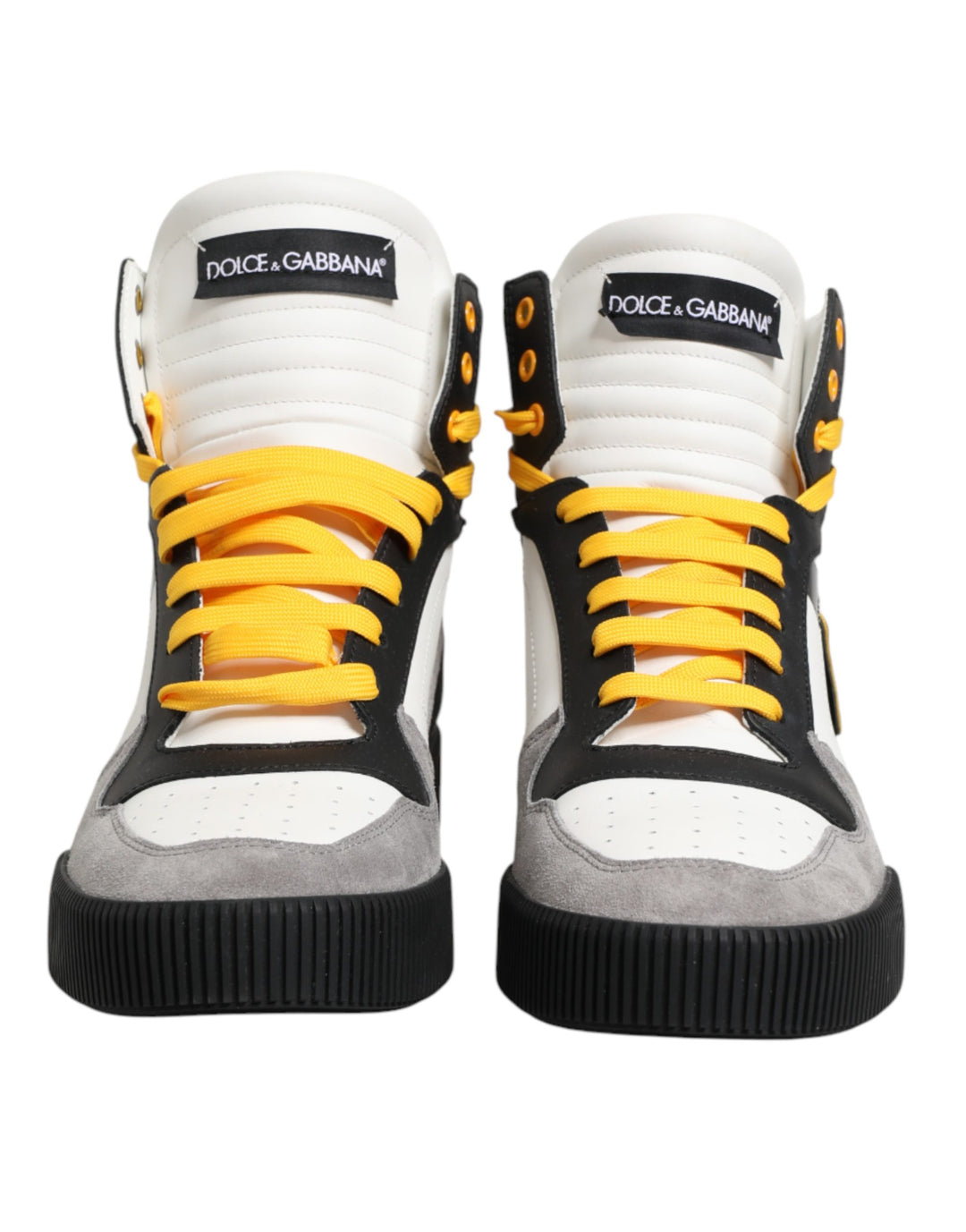 Dolce &amp; Gabbana Multicolor Calf High Top Sneakers Shoes