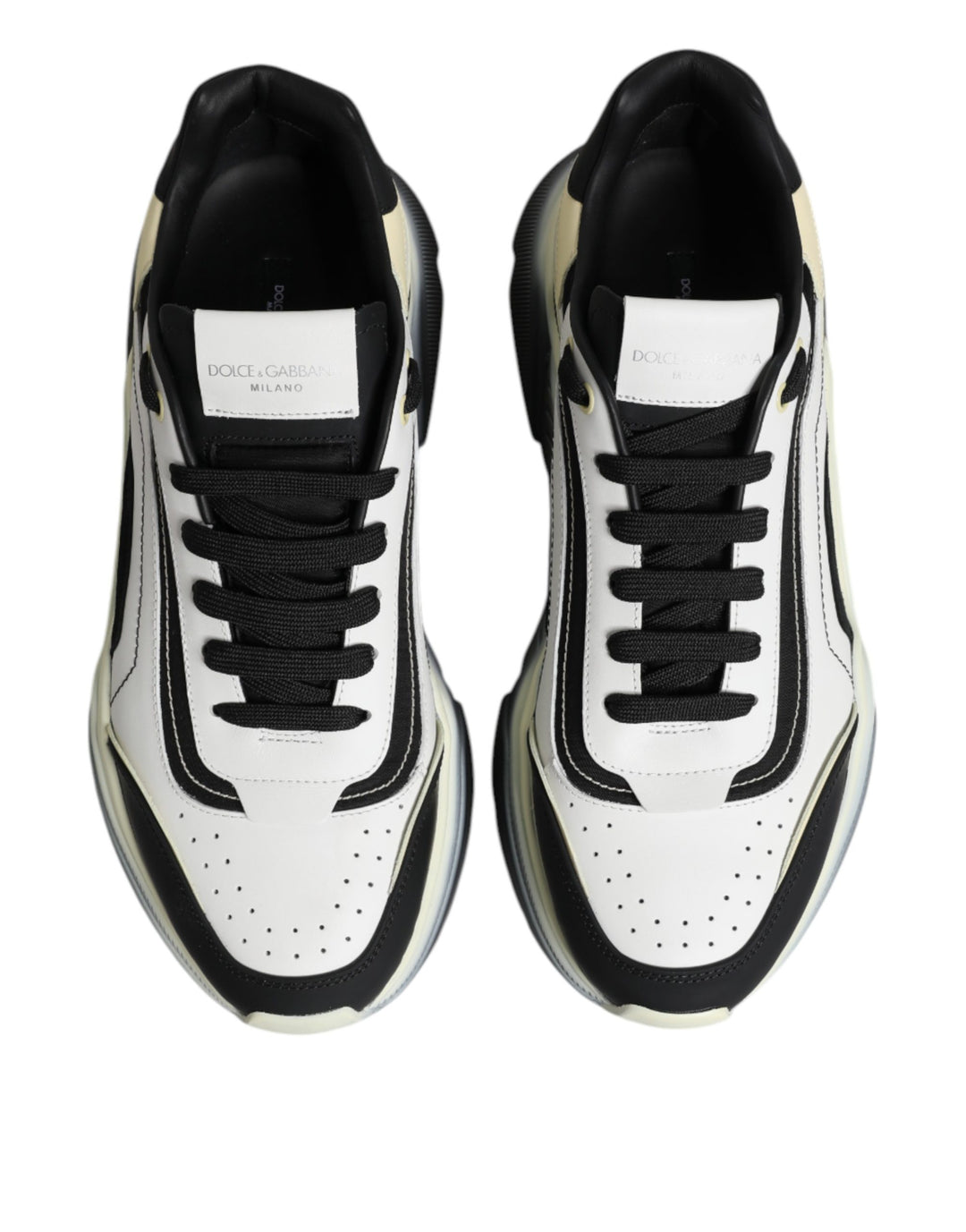 Dolce &amp; Gabbana White Black Daymaster Two Tone Sneaker Shoes