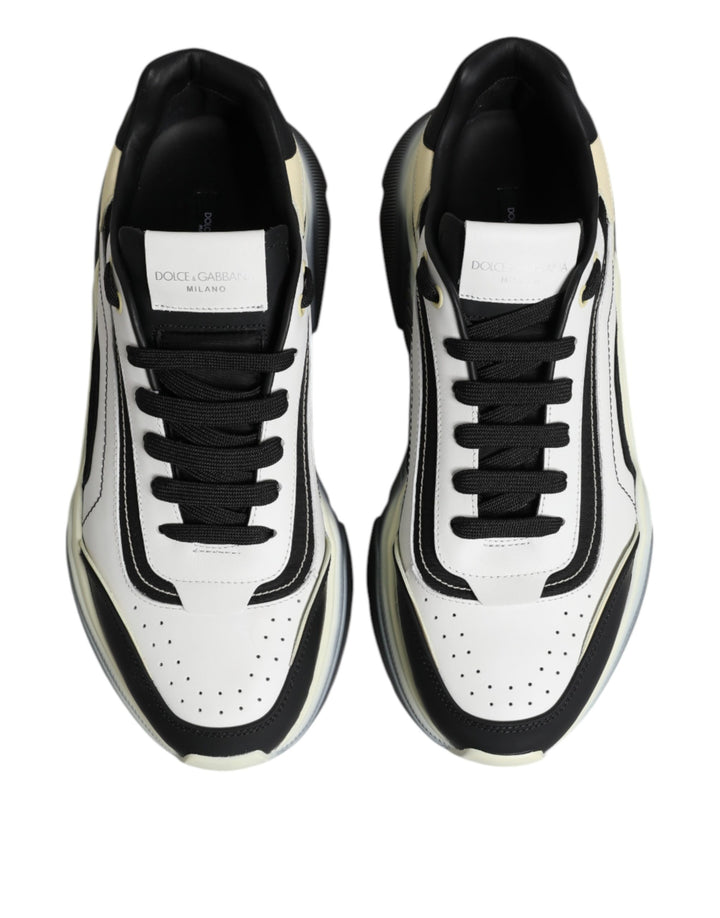 Dolce &amp; Gabbana White Black Daymaster Two Tone Sneaker Shoes