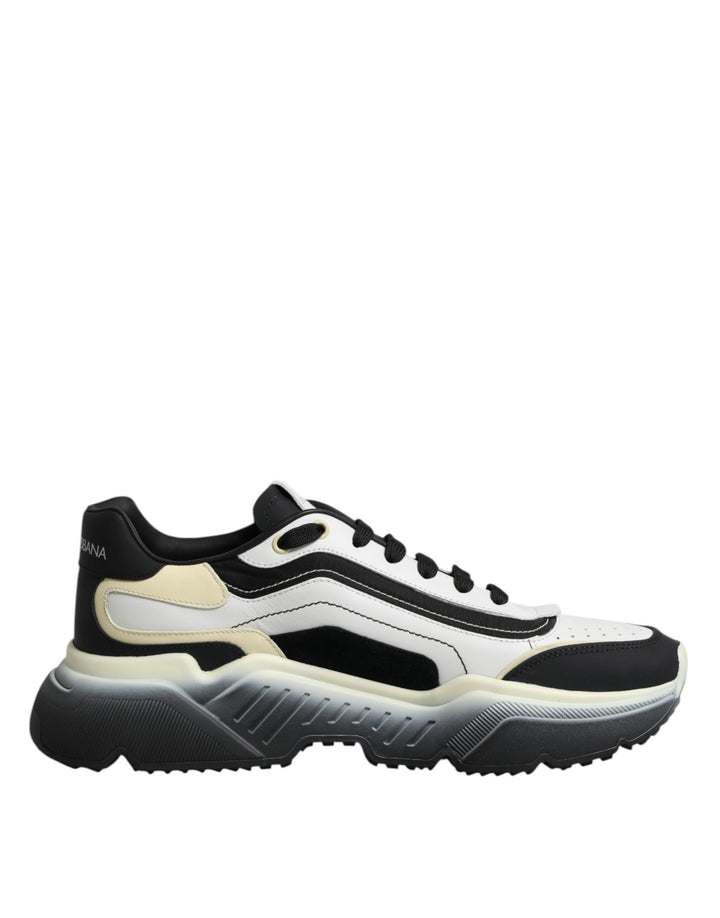 Dolce &amp; Gabbana White Black Daymaster Two Tone Sneaker Shoes