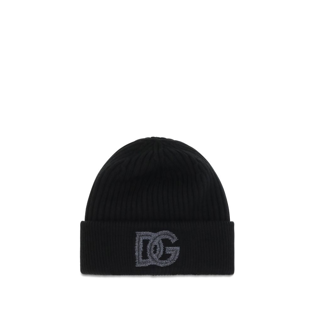 Dolce &amp; Gabbana Black Wool Oves Aries Beanie