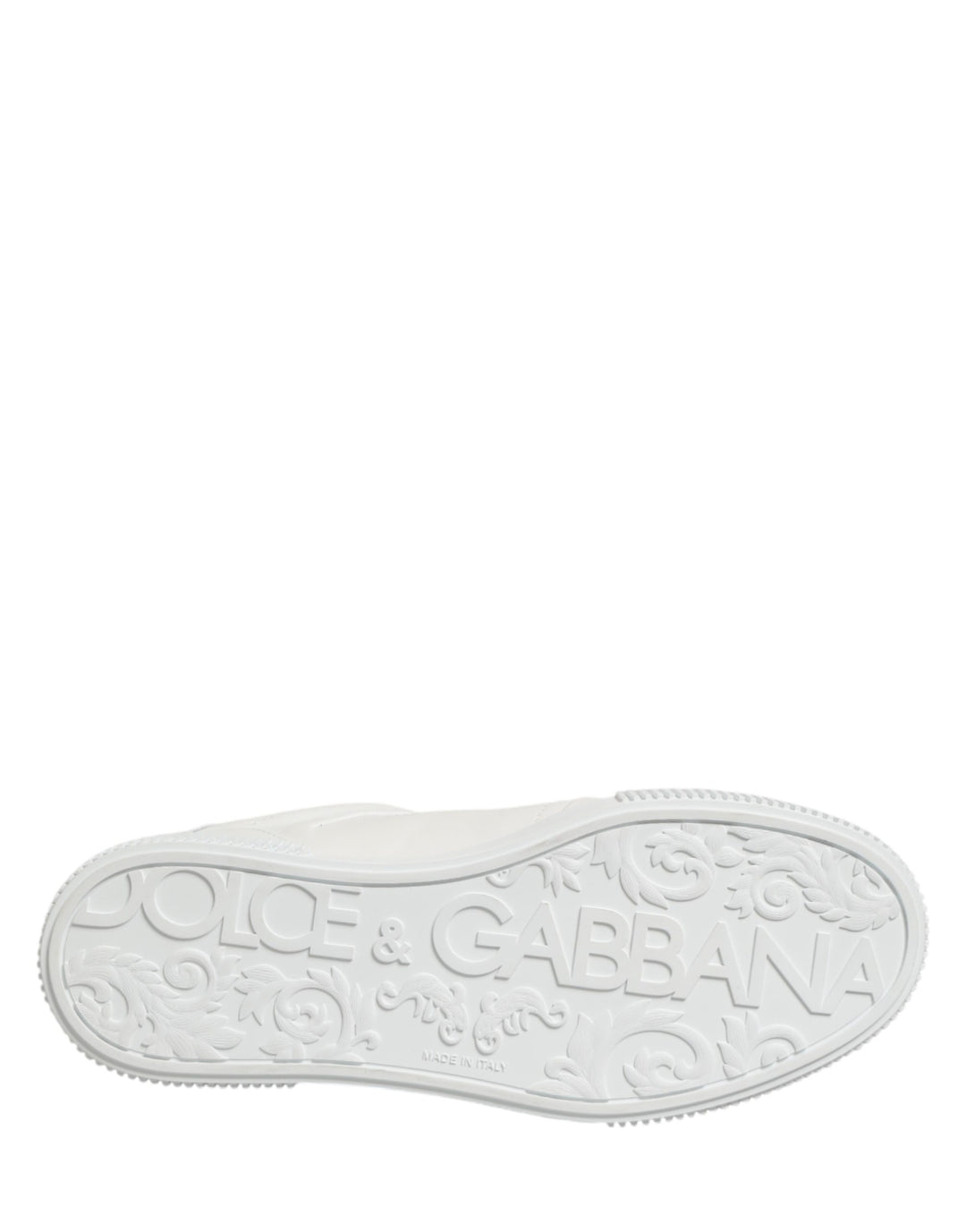 Dolce &amp; Gabbana White Miami Leather Low Top Men Sneakers Shoes