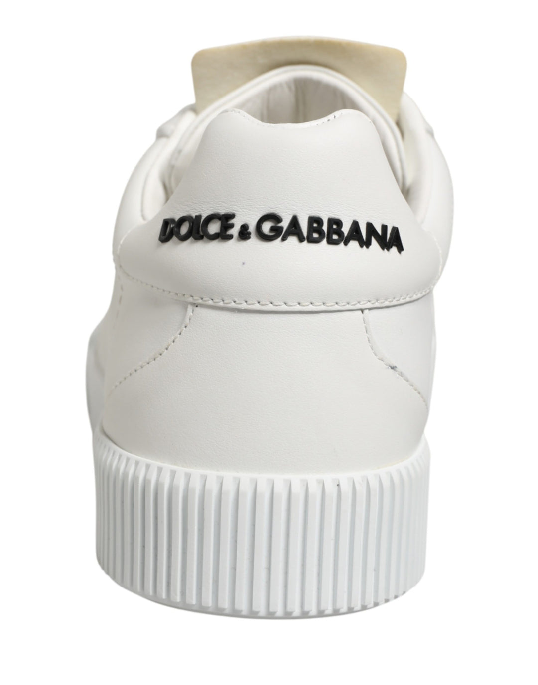 Dolce &amp; Gabbana White Miami Leather Low Top Men Sneakers Shoes