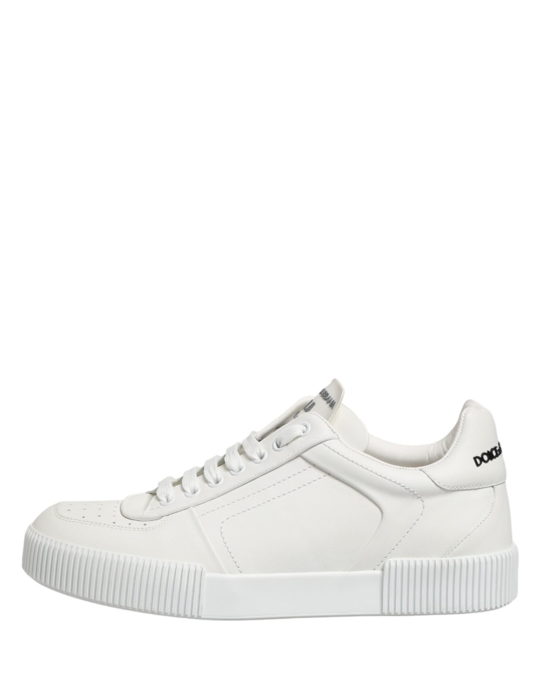 Dolce &amp; Gabbana White Miami Leather Low Top Men Sneakers Shoes