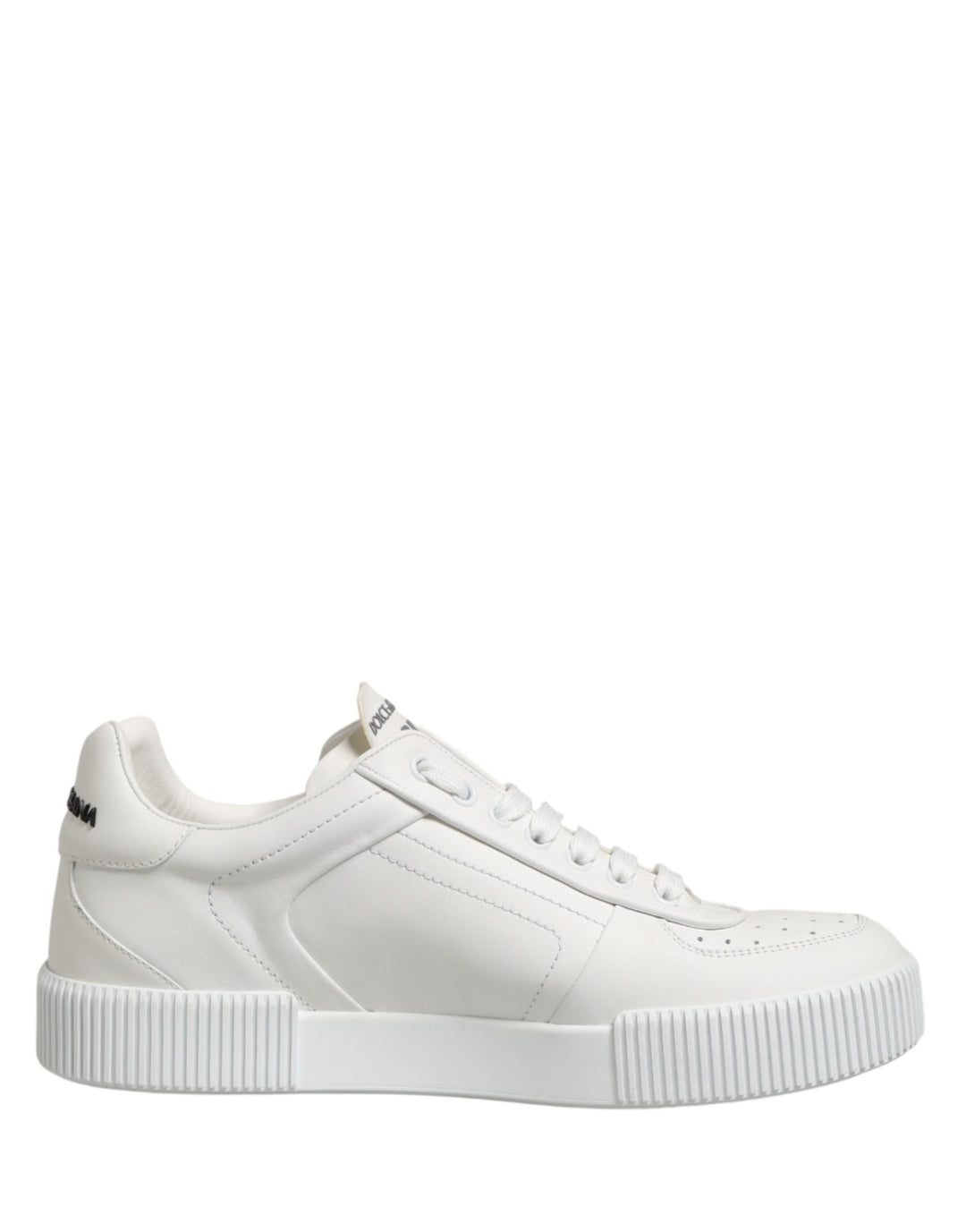 Dolce &amp; Gabbana White Miami Leather Low Top Men Sneakers Shoes