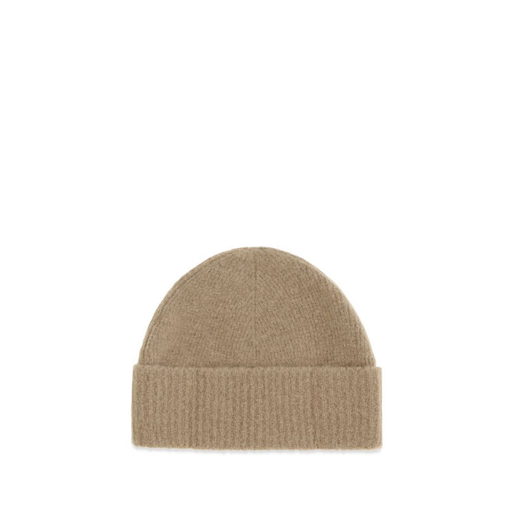Ami Paris Beige Wool Oves Aries Beanie