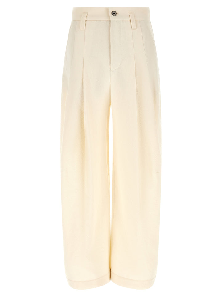 Brunello Cucinelli White Cotton Casual Pants