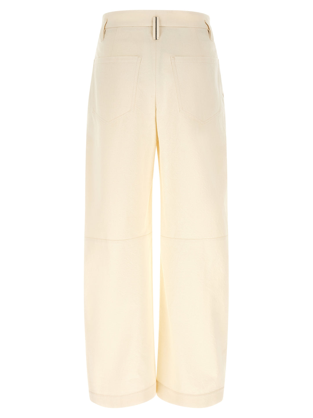 Brunello Cucinelli White Cotton Casual Pants