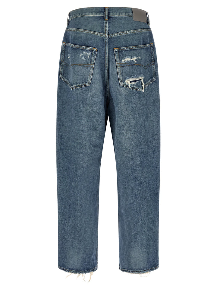 Balenciaga Blue Cotton Relaxed Fit Jeans
