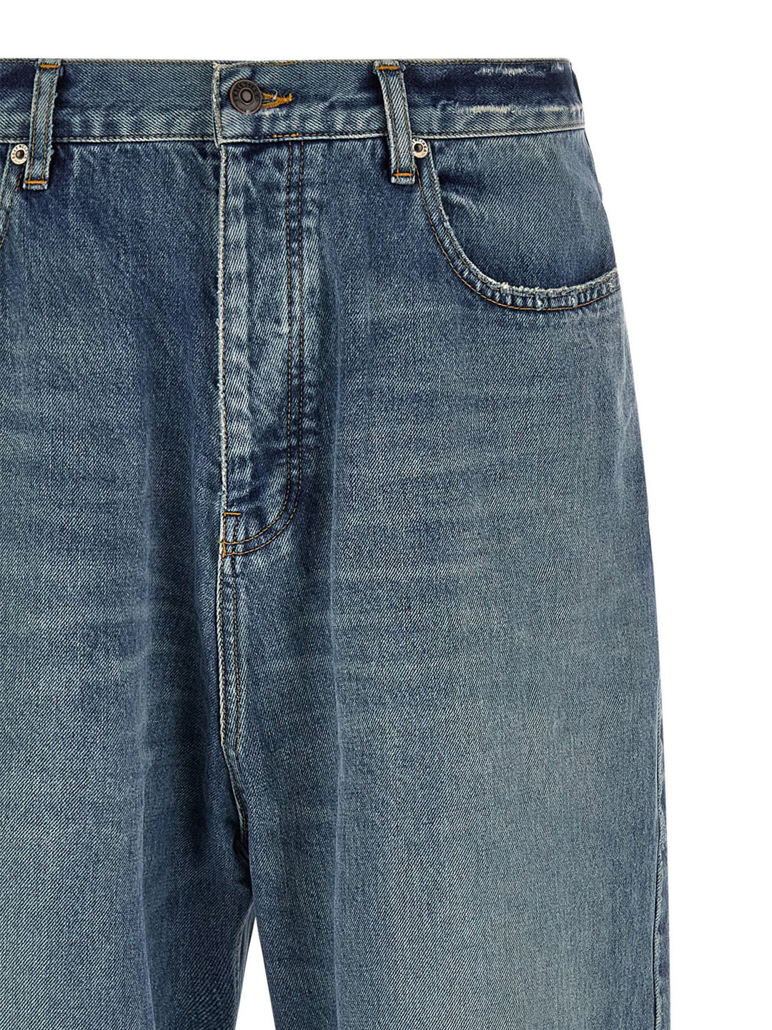 Balenciaga Blue Cotton Relaxed Fit Jeans