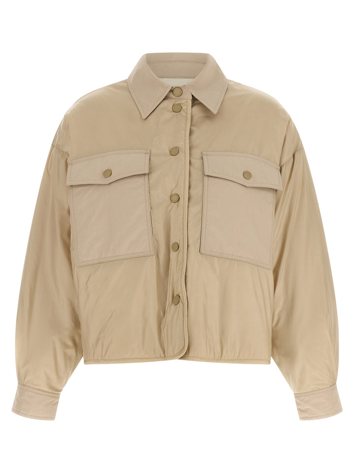 Max Mara Beige Polyester Full-Length Jacket