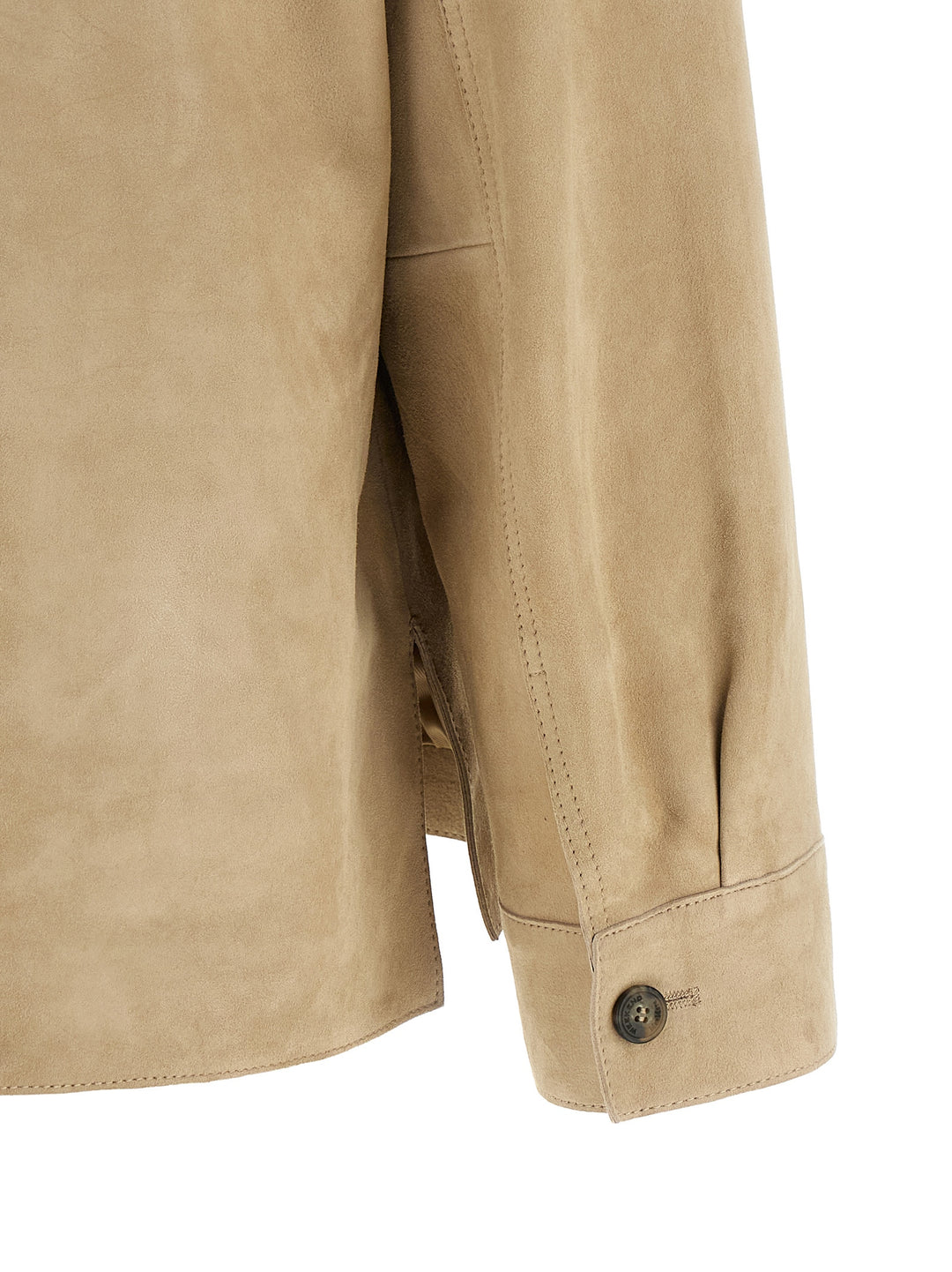 Max Mara Beige Lamb Leather Leather Jacket