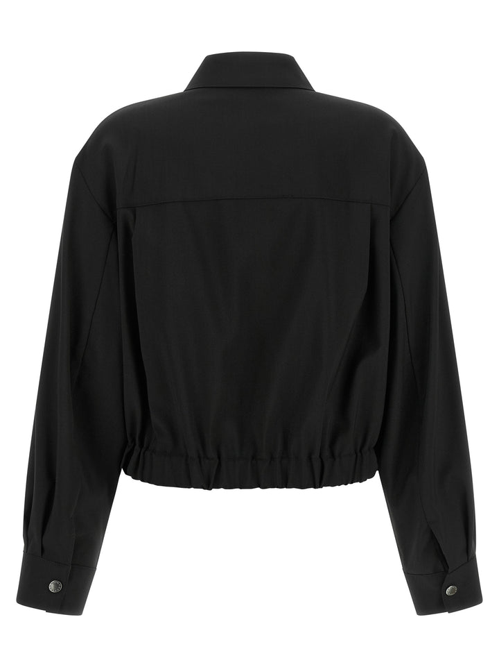 Max Mara Black Wool Full-Length Jacket
