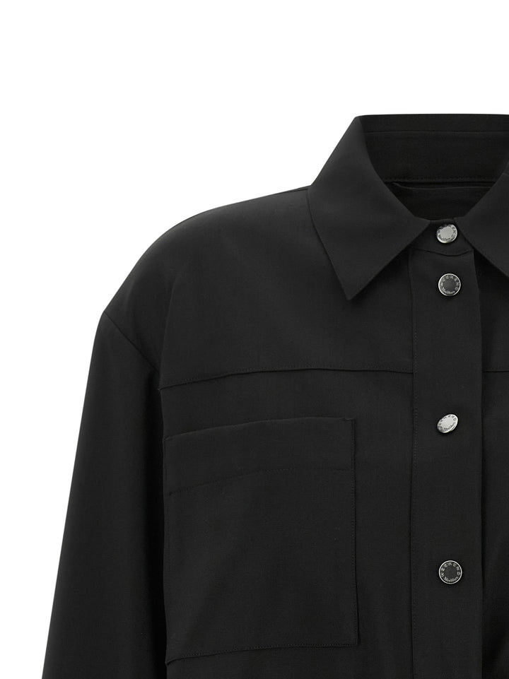 Max Mara Black Wool Full-Length Jacket