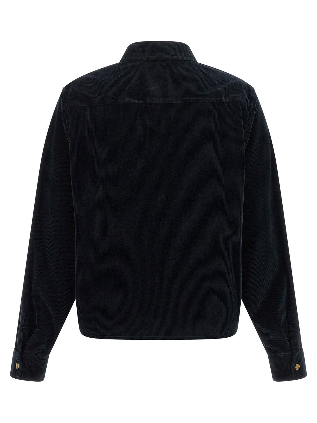 Max Mara Blue Cotton Full-Length Jacket