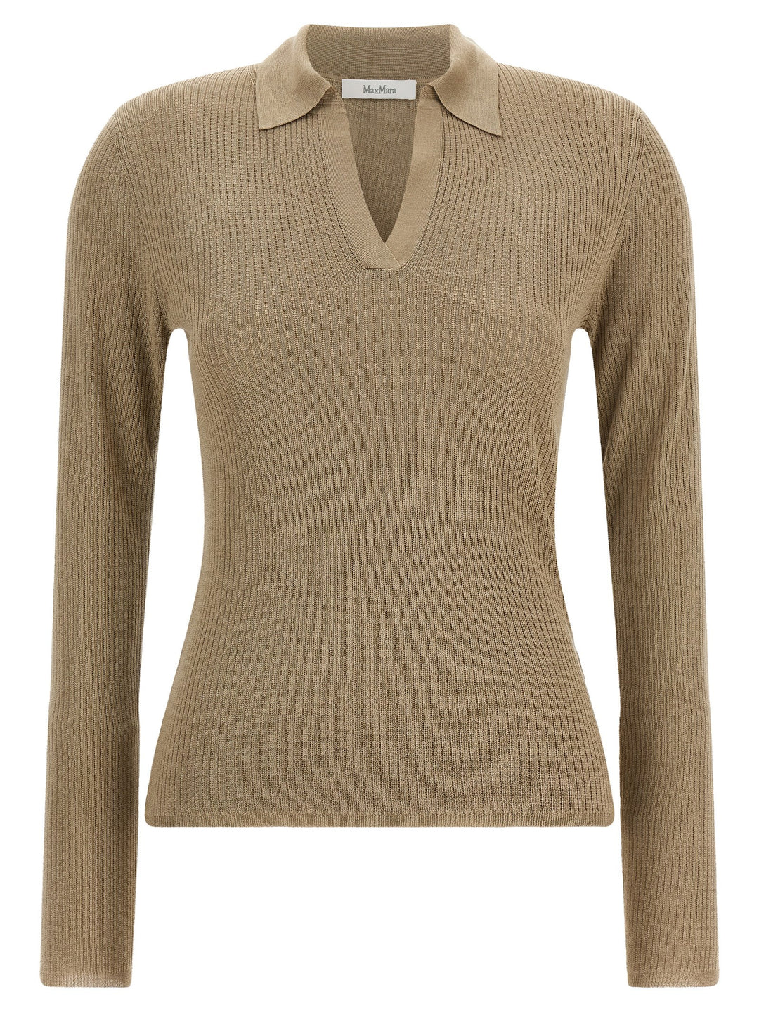 Max Mara Beige Silk Cardigan
