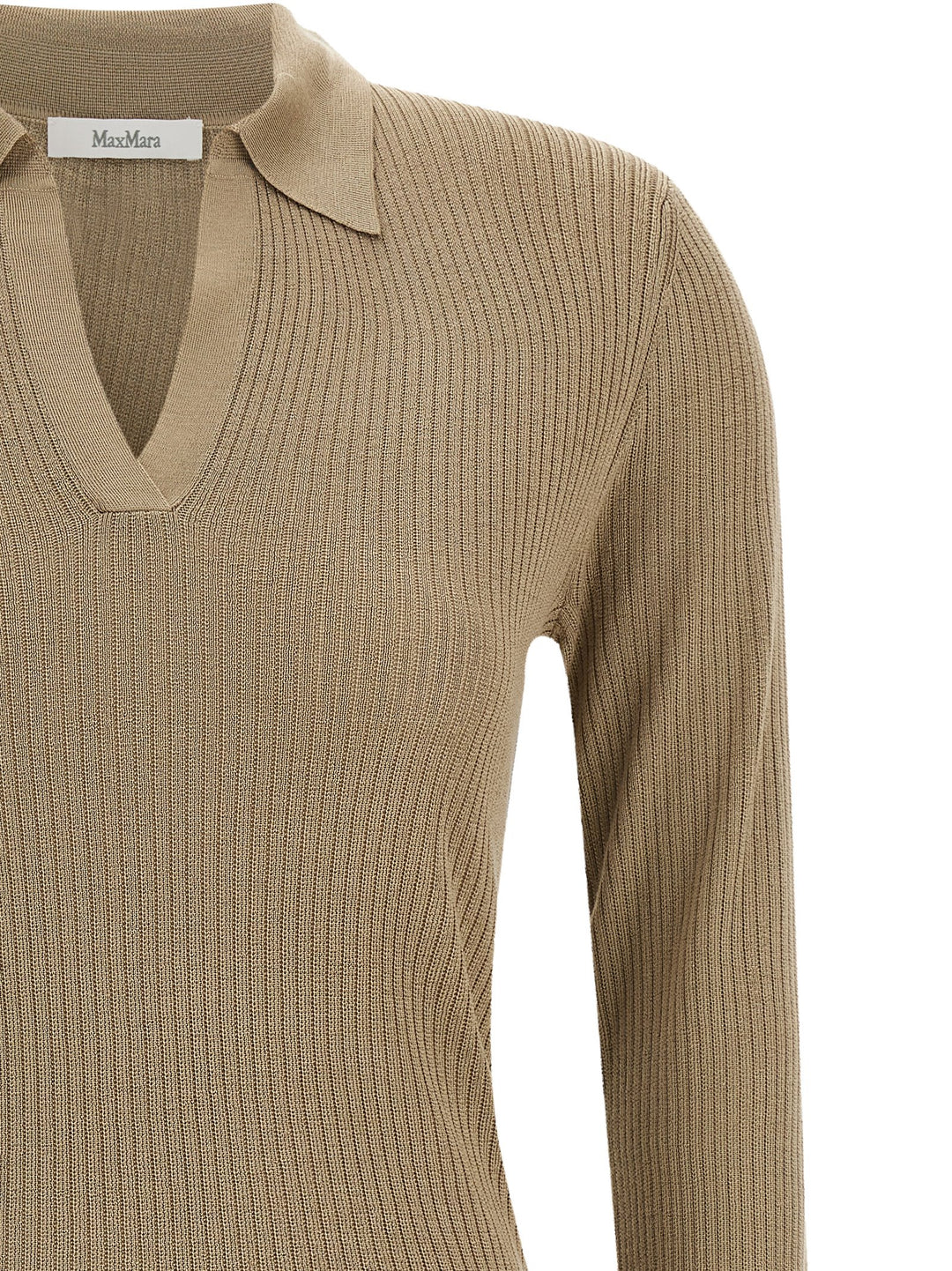 Max Mara Beige Silk Cardigan