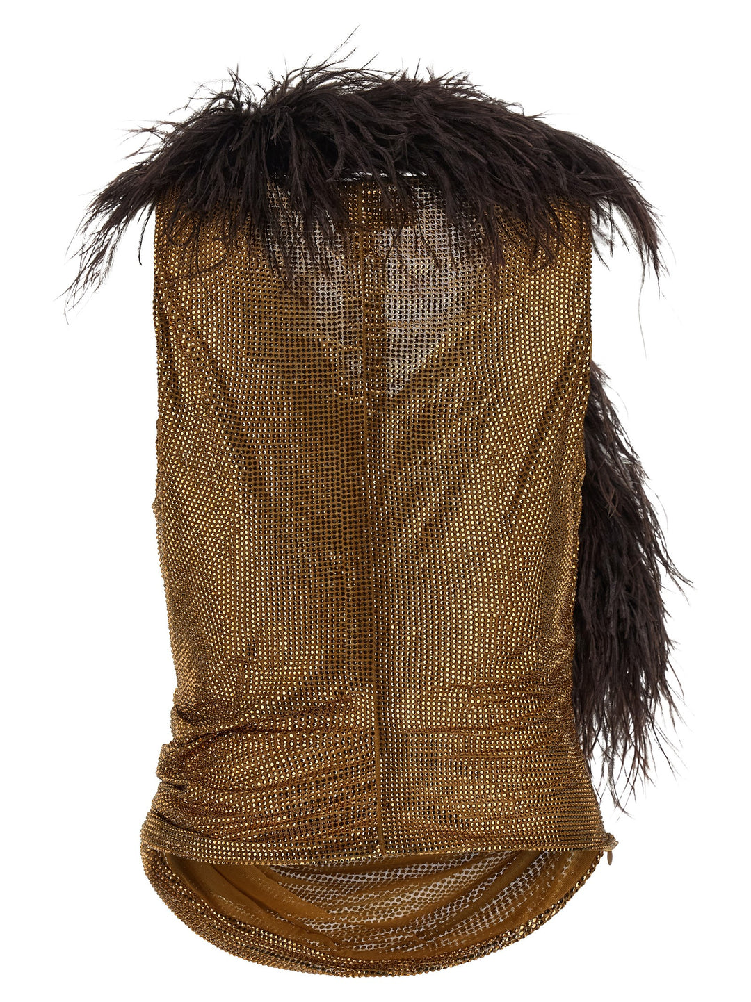 Giuseppe Di Morabito Gold Polyamide Tank Tops