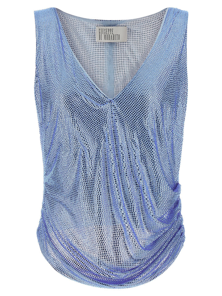 Giuseppe Di Morabito Blue Polyamide Tank Tops