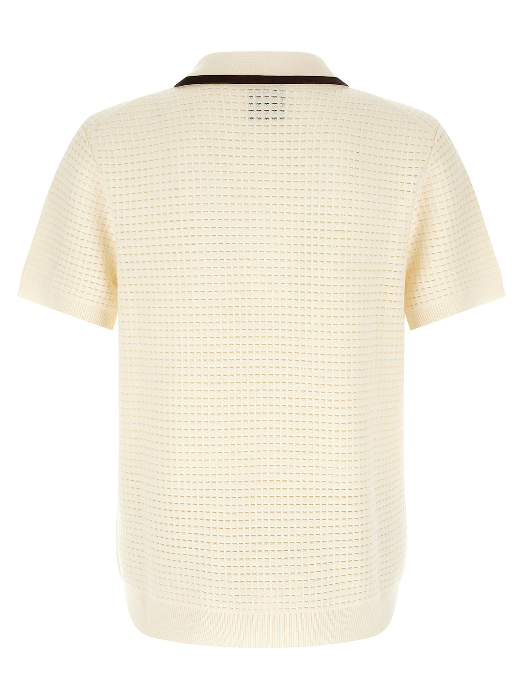 Casablanca White Wool Polo Shirt