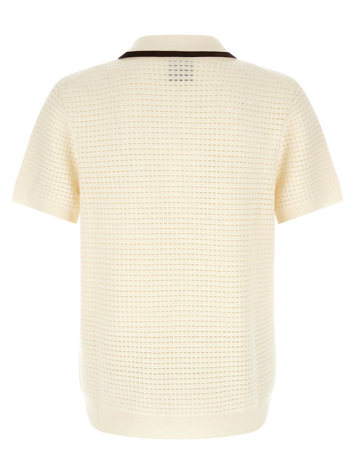 Casablanca White Wool Polo Shirt