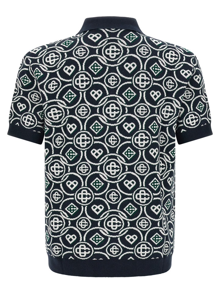 Casablanca Blue Cotton Polo Shirt