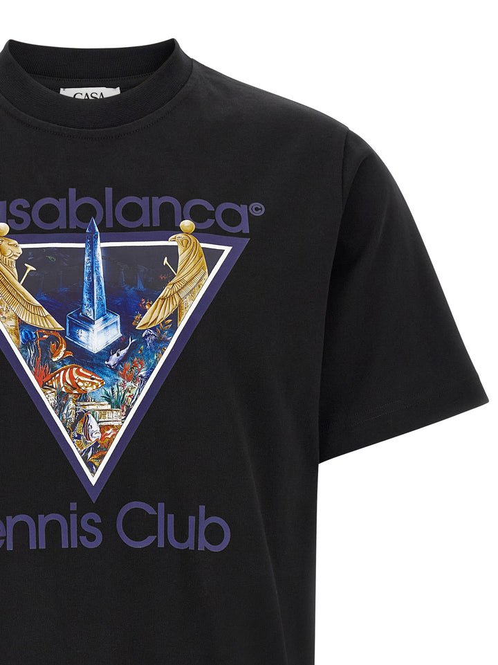 Casablanca Black Organic Cotton T-Shirt