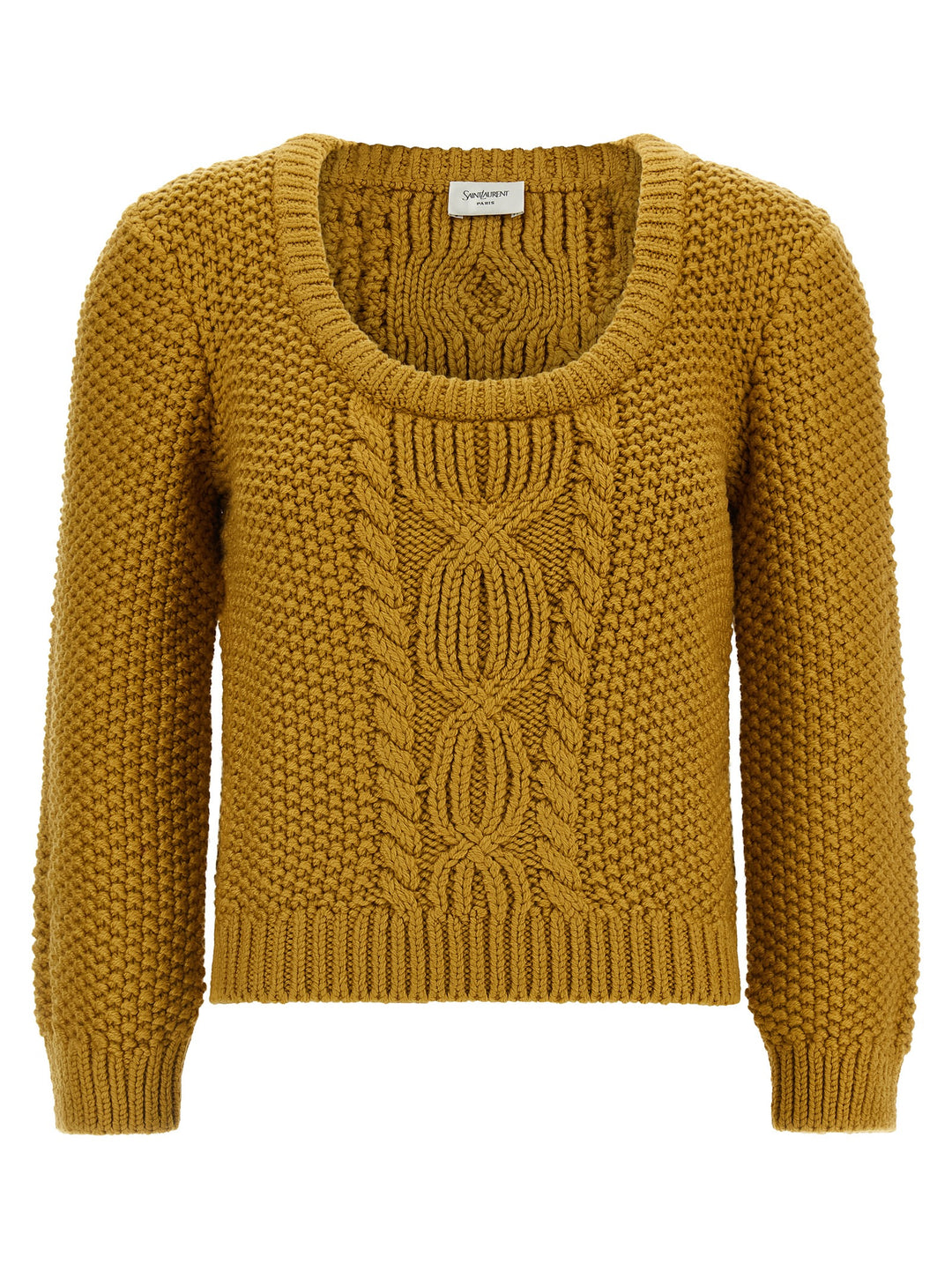 Saint Laurent Bicolor Wool Cardigan