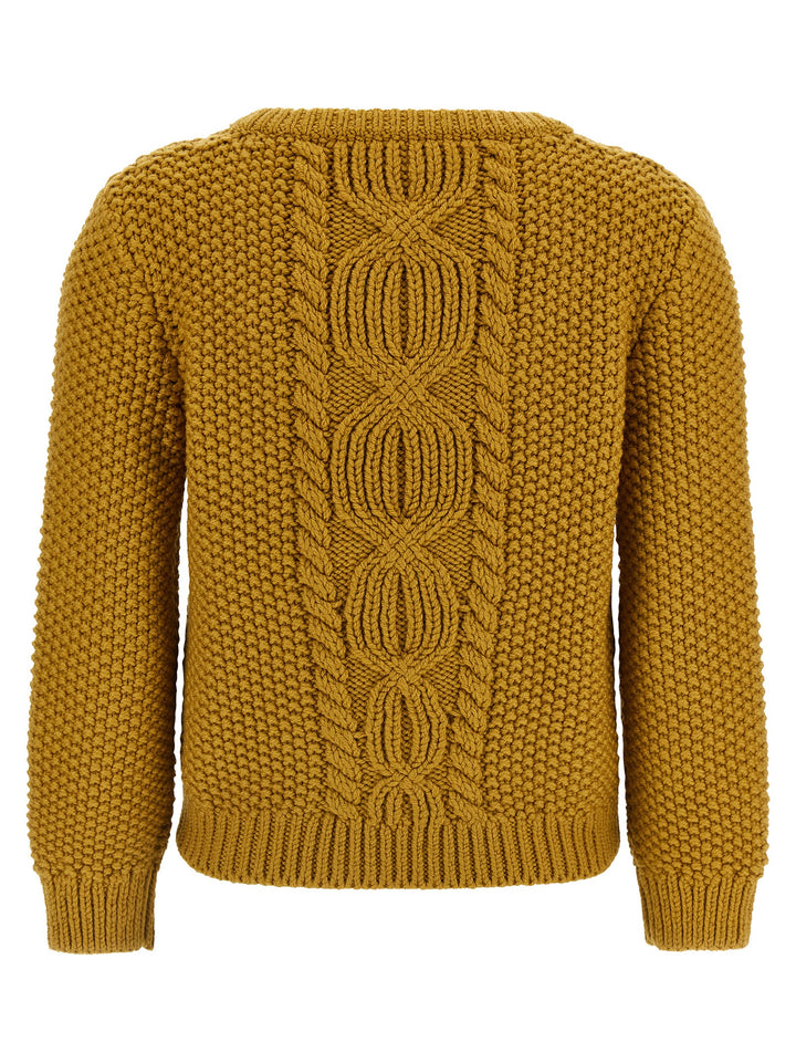 Saint Laurent Bicolor Wool Cardigan