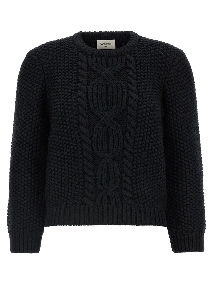 Saint Laurent Black Wool Cardigan