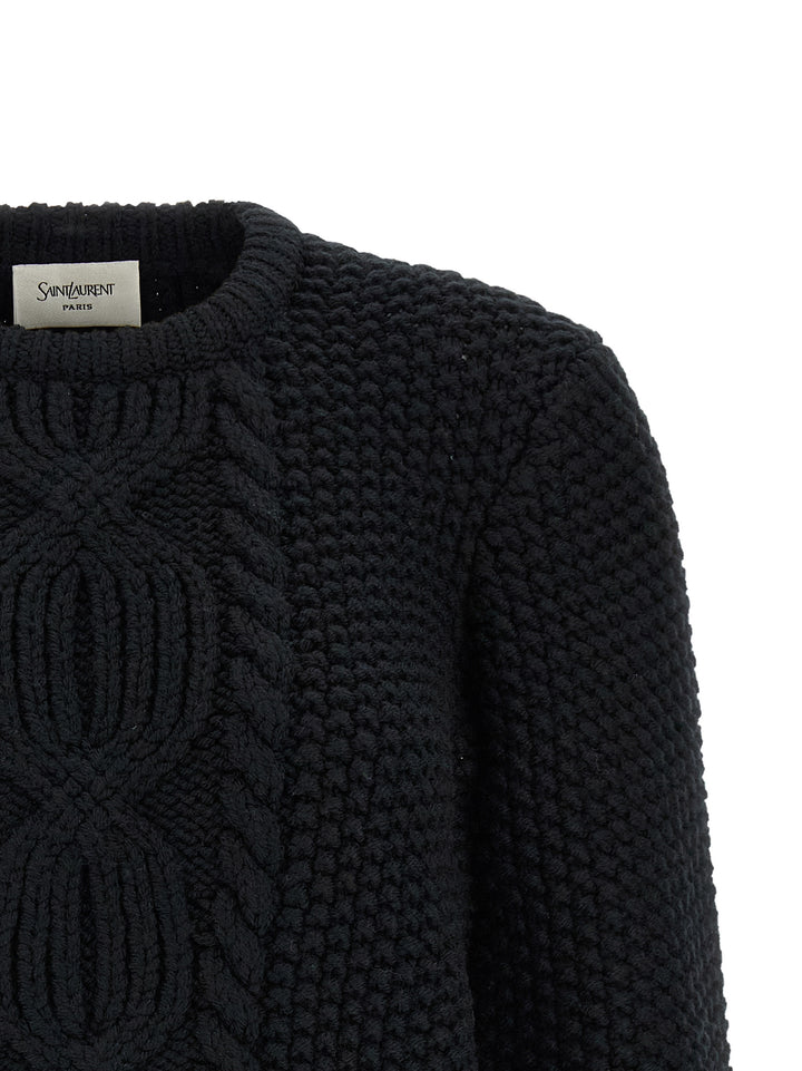 Saint Laurent Black Wool Cardigan