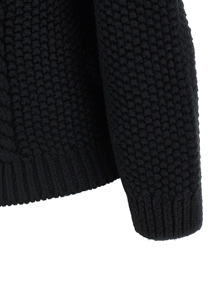 Saint Laurent Black Wool Cardigan