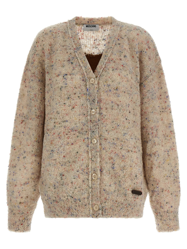 Moschino Beige Virgin Wool Cardigan